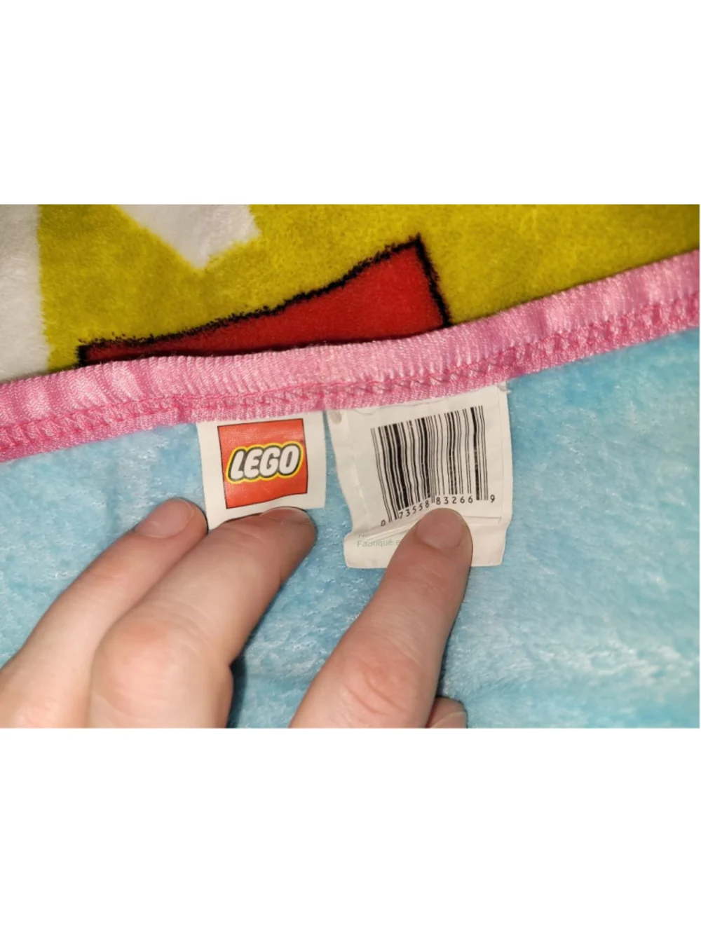 LEGO LEGOLAND Butterfly Girl Fleece Throw Blanket Pink Blue Franco Kids